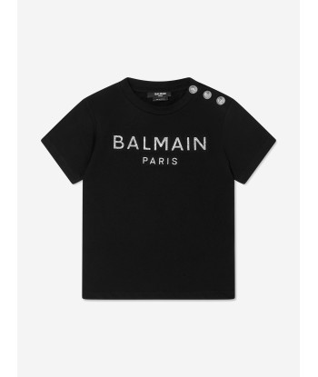 Balmain Girls Logo T-Shirt in Black ouvre sa boutique