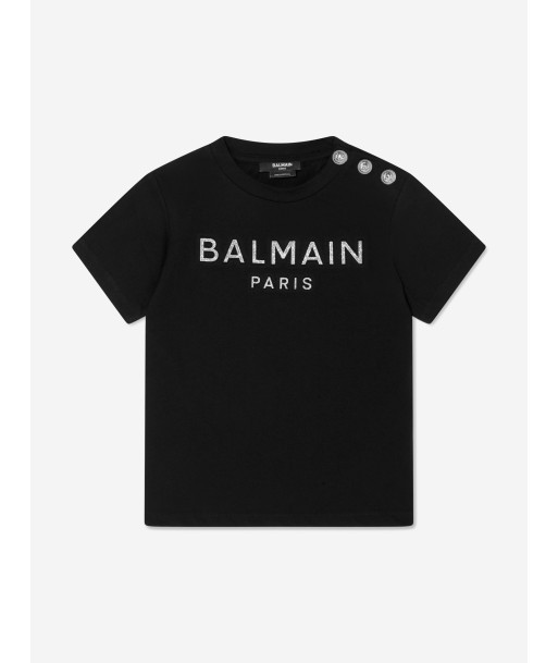 Balmain Girls Logo T-Shirt in Black ouvre sa boutique