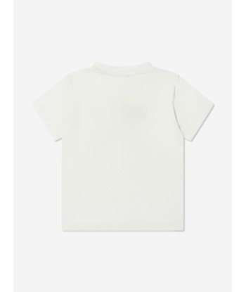 Balmain Girls Logo T-Shirt in Ivory livraison et retour toujours gratuits