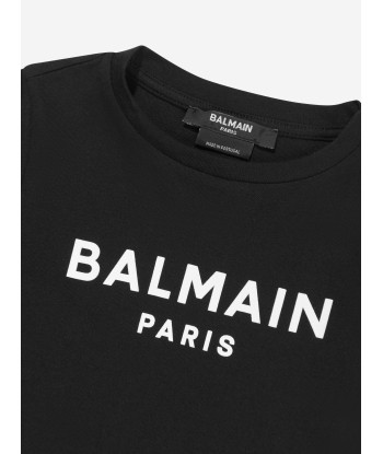 Balmain Baby Boys Logo T-Shirt in Black de France