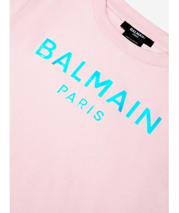 Balmain Girls Logo T-Shirt in Pink sélection de produits