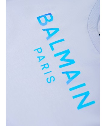 Balmain Girls Logo T-Shirt in White les ligaments