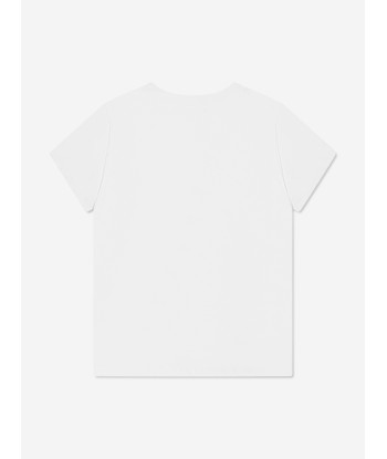 Balmain Kids Logo T-Shirt in White paiement sécurisé