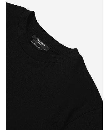 Balmain Kids Logo T-Shirt in Black l'achat 