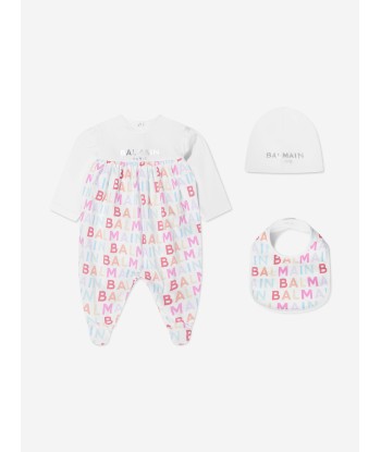 Balmain Baby Girls Babygrow Gift Set in Multicolour le des métaux précieux