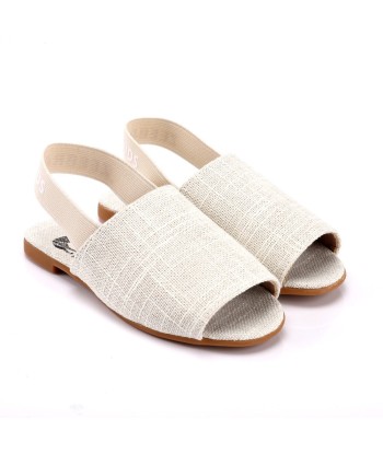 Linen Open Toe Slingback - Hard Sole 50-70% off 