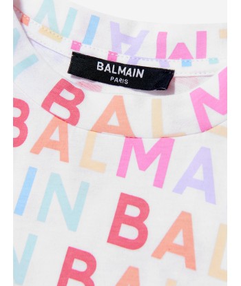 Balmain Kids Logo Print T-Shirt in Multicolour Profitez des Offres !