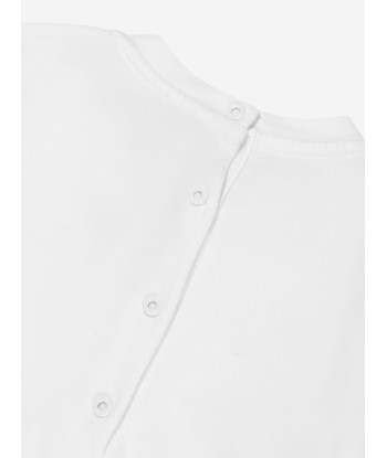 Balmain Baby Logo Romper in White Comment ça marche