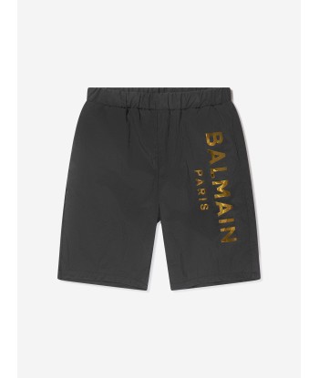 Balmain Boys Logo Swim Shorts in Black Venez découvrir notre 