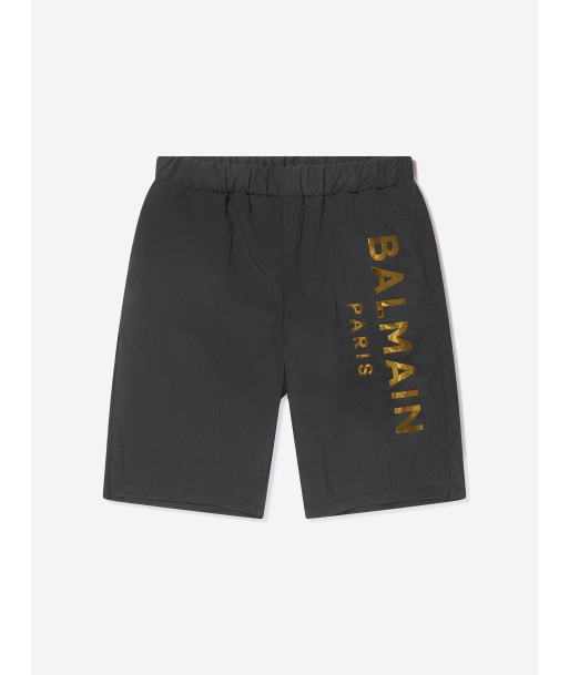 Balmain Boys Logo Swim Shorts in Black Venez découvrir notre 