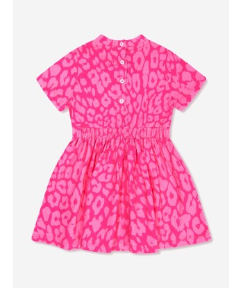 Balmain Baby Girls Leopard Print Jersey Dress in Pink Dans la société mordern