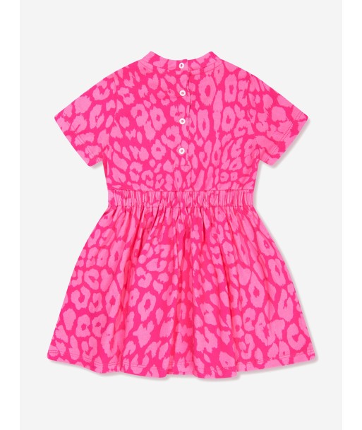 Balmain Baby Girls Leopard Print Jersey Dress in Pink Dans la société mordern