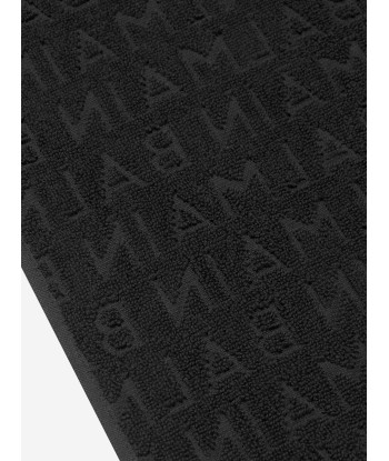 Balmain Kids Logo Towel in Black Les êtres humains sont 