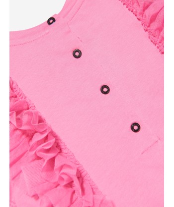 Balmain Baby Girls Ruffle Jersey Dress in Pink la livraison gratuite