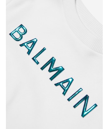 Balmain Boys Logo Sweatshirt in White 2024