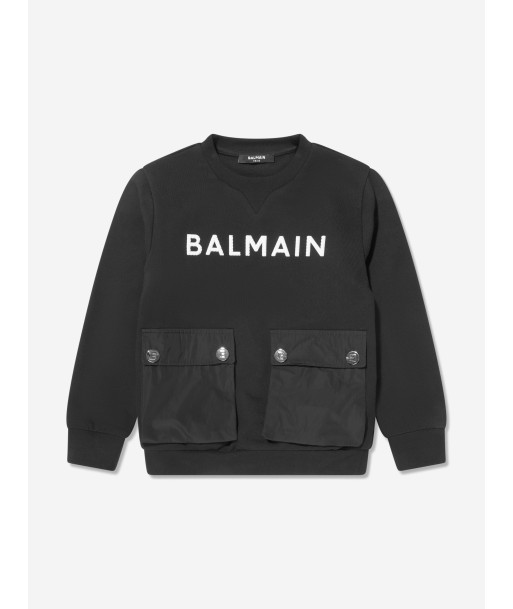 Balmain Boys Pocket Sweatshirt in Black Venez découvrir notre 