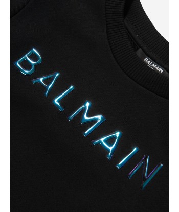 Balmain Boys Logo Sweatshirt in Black Pour