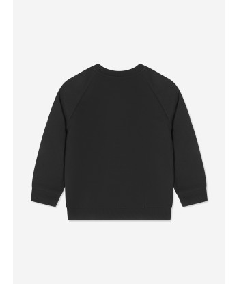 Balmain Boys Logo Print Sweatshirt in Black la colonne vertébrale