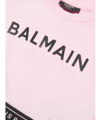 Balmain Girls Sleeveless Sweatshirt in Pink chez Cornerstreet bien 