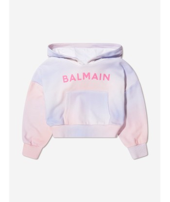 Balmain Girls Logo Hoodie in Pink Voir les baskets