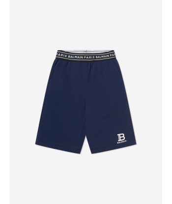 Balmain Boys Logo Jersey Short in Blue à prix réduit toute l'année