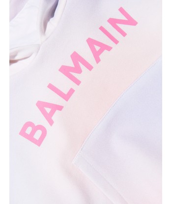 Balmain Girls Logo Hoodie in Pink Voir les baskets