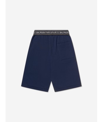 Balmain Boys Logo Jersey Short in Blue à prix réduit toute l'année