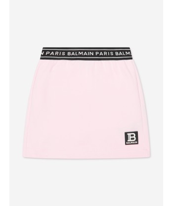 Balmain Girls Logo Skirt in Pink chez Cornerstreet bien 