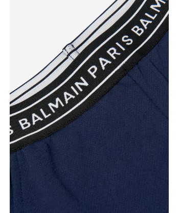 Balmain Boys Logo Jersey Short in Blue à prix réduit toute l'année