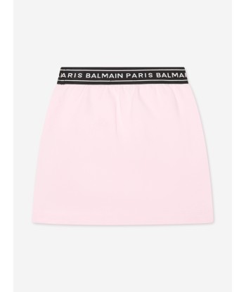 Balmain Girls Logo Skirt in Pink chez Cornerstreet bien 