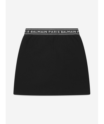 Balmain Girls Logo Skirt in Black du meilleur 