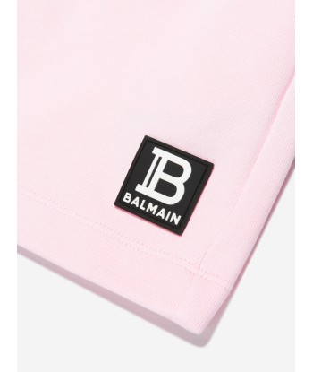 Balmain Girls Logo Skirt in Pink chez Cornerstreet bien 