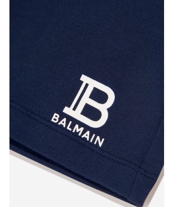 Balmain Boys Logo Jersey Short in Blue à prix réduit toute l'année