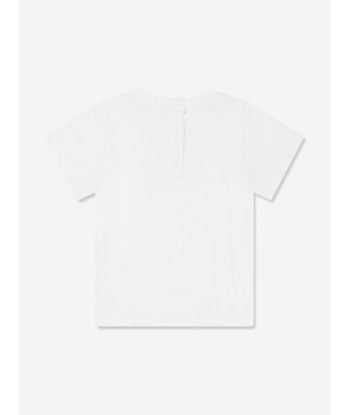 Balmain Baby Boys Logo T-Shirt in White la livraison gratuite