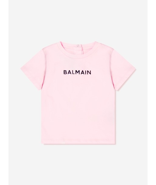 Balmain Baby Girls Logo T-Shirt in Pink Vous souhaitez 