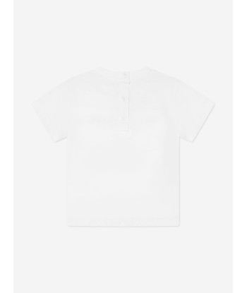 Balmain Baby Boys Logo T-Shirt in White Vous souhaitez 