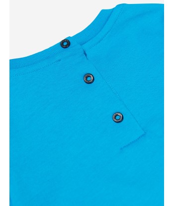 Balmain Baby Boys Logo T-Shirt in Blue Jusqu'à 80% De Réduction