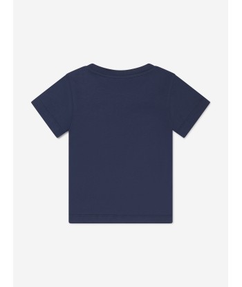 Balmain Girls Logo T-Shirt in Navy Les êtres humains sont 