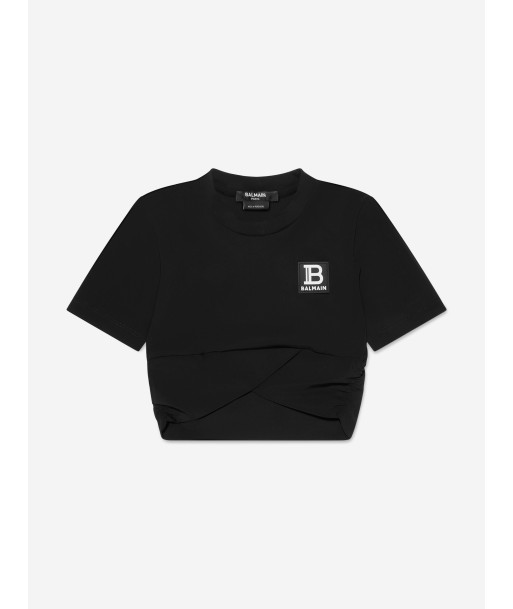 Balmain Girls Sports T-Shirt in Black livraison gratuite