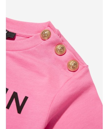 Balmain Girls Logo T-Shirt in Pink online