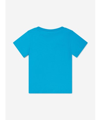 Balmain Boys Logo T-Shirt in Blue Paris Déstockage Promo