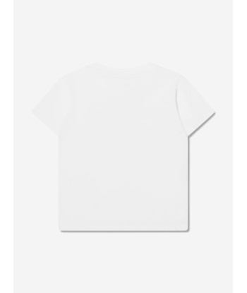 Balmain Girls Logo T-Shirt in White meilleur choix