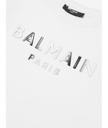 Balmain Boys Logo T-Shirt in White votre