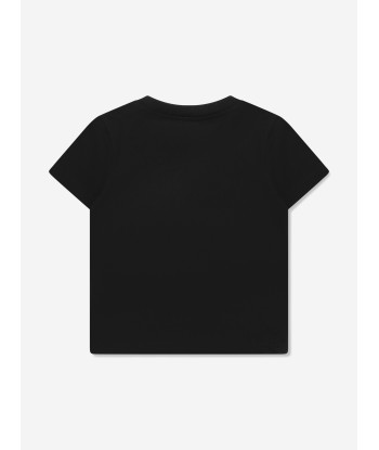 Balmain Girls Logo T-Shirt in Black de la marque