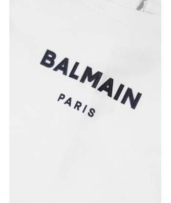 Balmain Baby Boys Logo Romper in White Fin de série