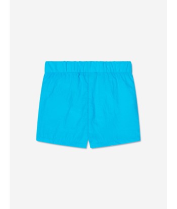 Balmain Baby Boys Logo Swim Shorts in Blue Fin de série