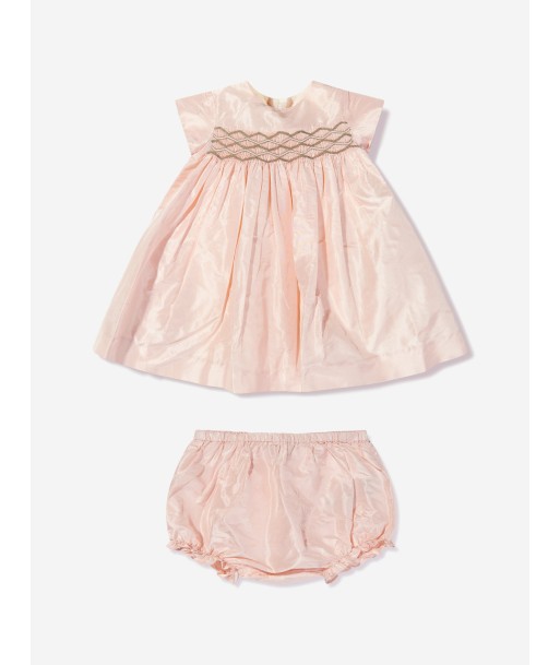 Bonpoint Baby Girls Silk Smocked Habillee Dress Les êtres humains sont 