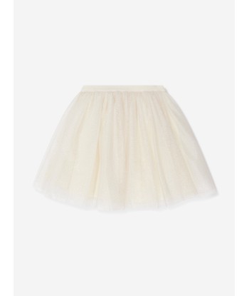 Bonpoint Girls Tulle Pois Skirt In Ivory 2023