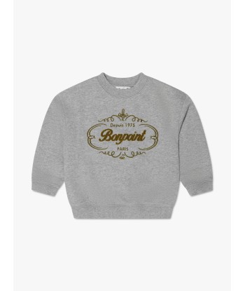 Bonpoint Kids Tonino Logo Sweatshirt in Grey Toutes les collections ici