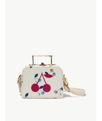 Bonpoint Girls Cherry Aimane Shoulder Bag in White destockage